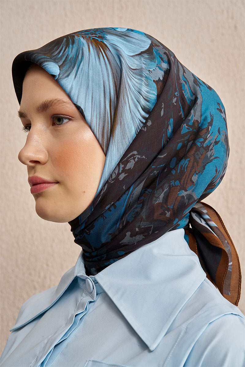 Vision Art Collection Mirage Eşarp -Kahverengi/Mav