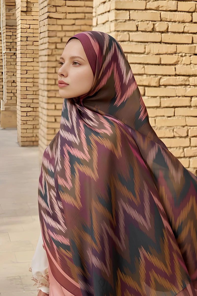 Missoma Floş Viskon Şal - Mürdüm