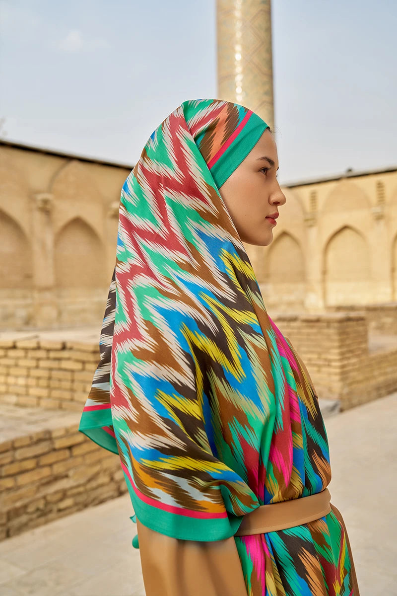 Missoma Floş Viskon Şal - Yeşil