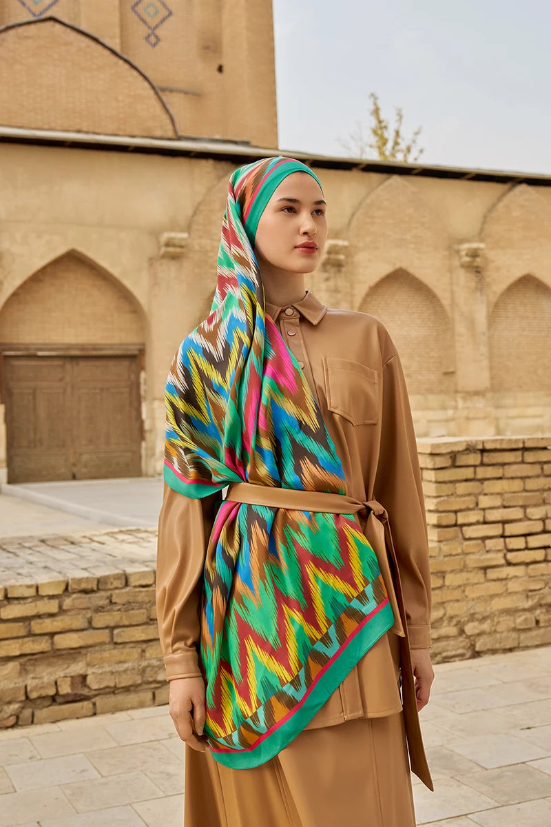 Missoma Floş Viskon Şal - Yeşil