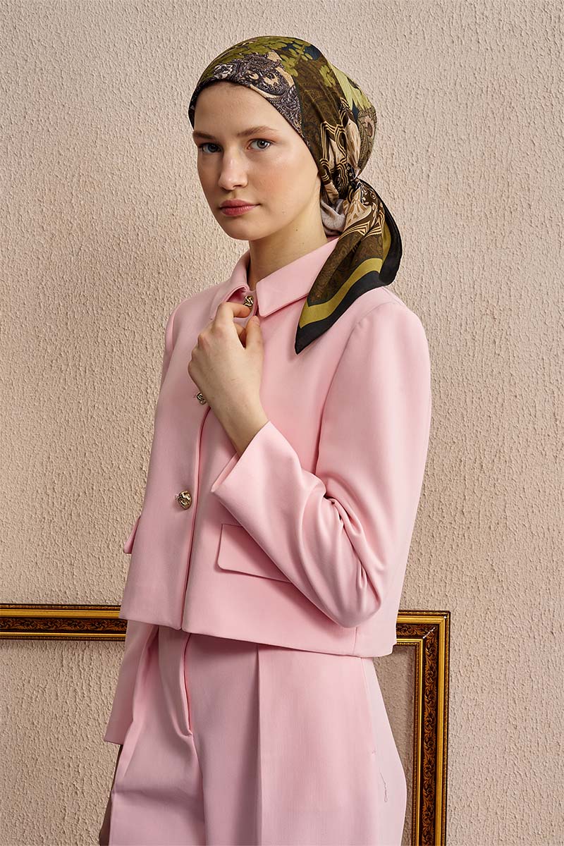 Vision Art Collection Mozaic Eşarp - Yeşil