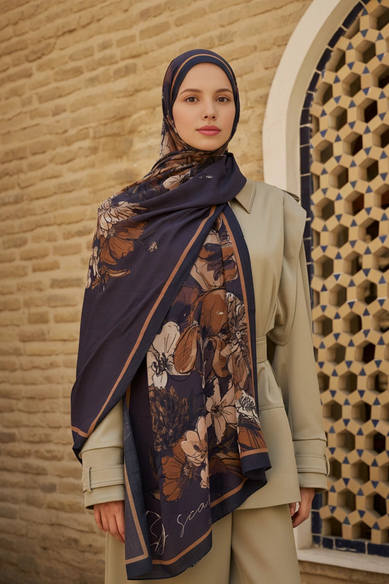 Nadia Pamuk Modal Şal - Acı Kahve