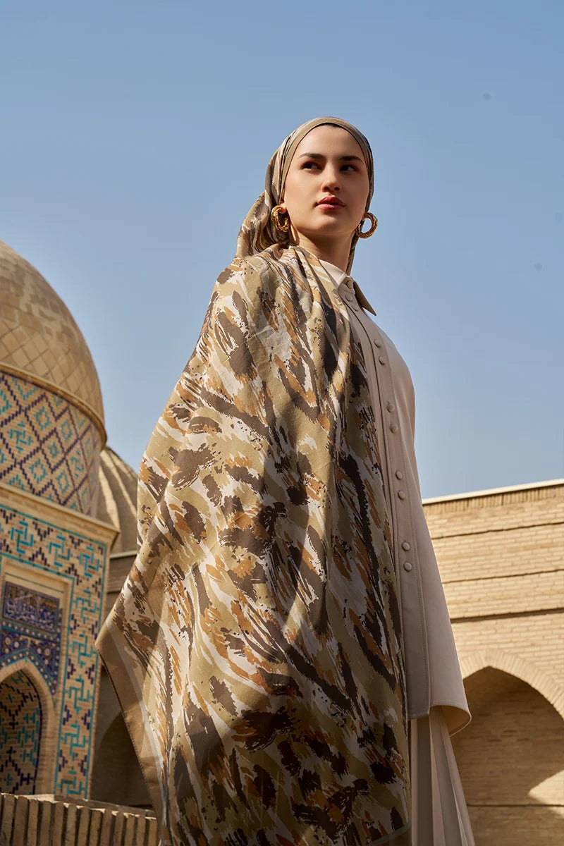 Noble Pamuk Modal Şal - Yeşil