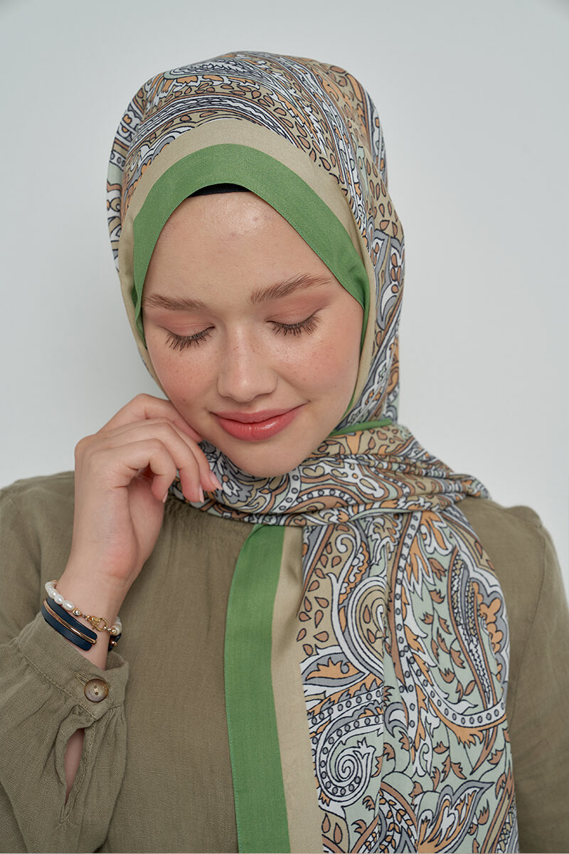 Paisley Koleksiyonu Bahia Şal - Yeşil