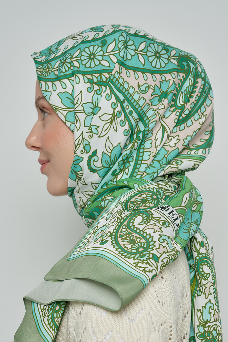 Paisley Koleksiyonu Garden Şal - Yeşil