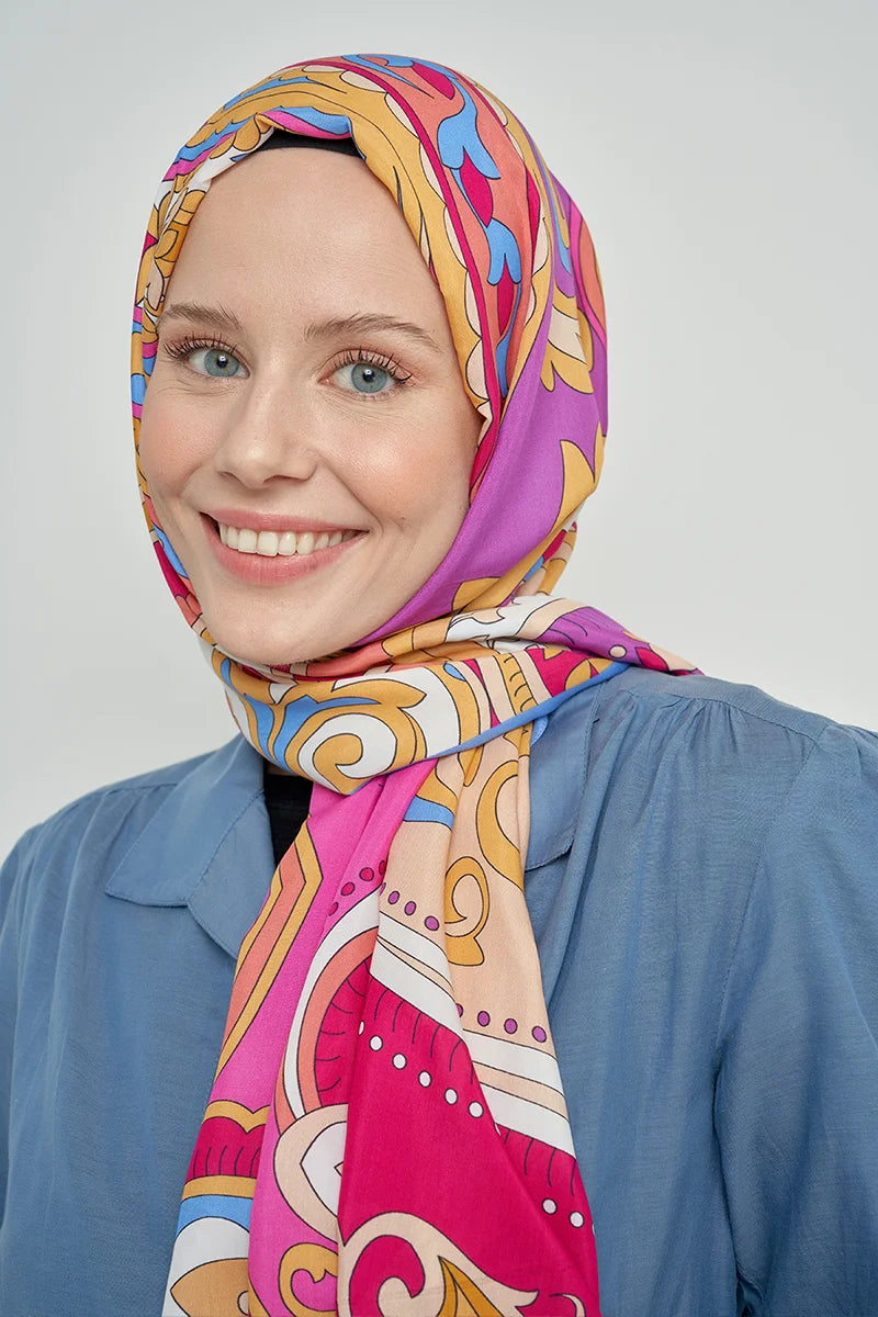 Paisley Collection Carnaval Shawl - Blue
