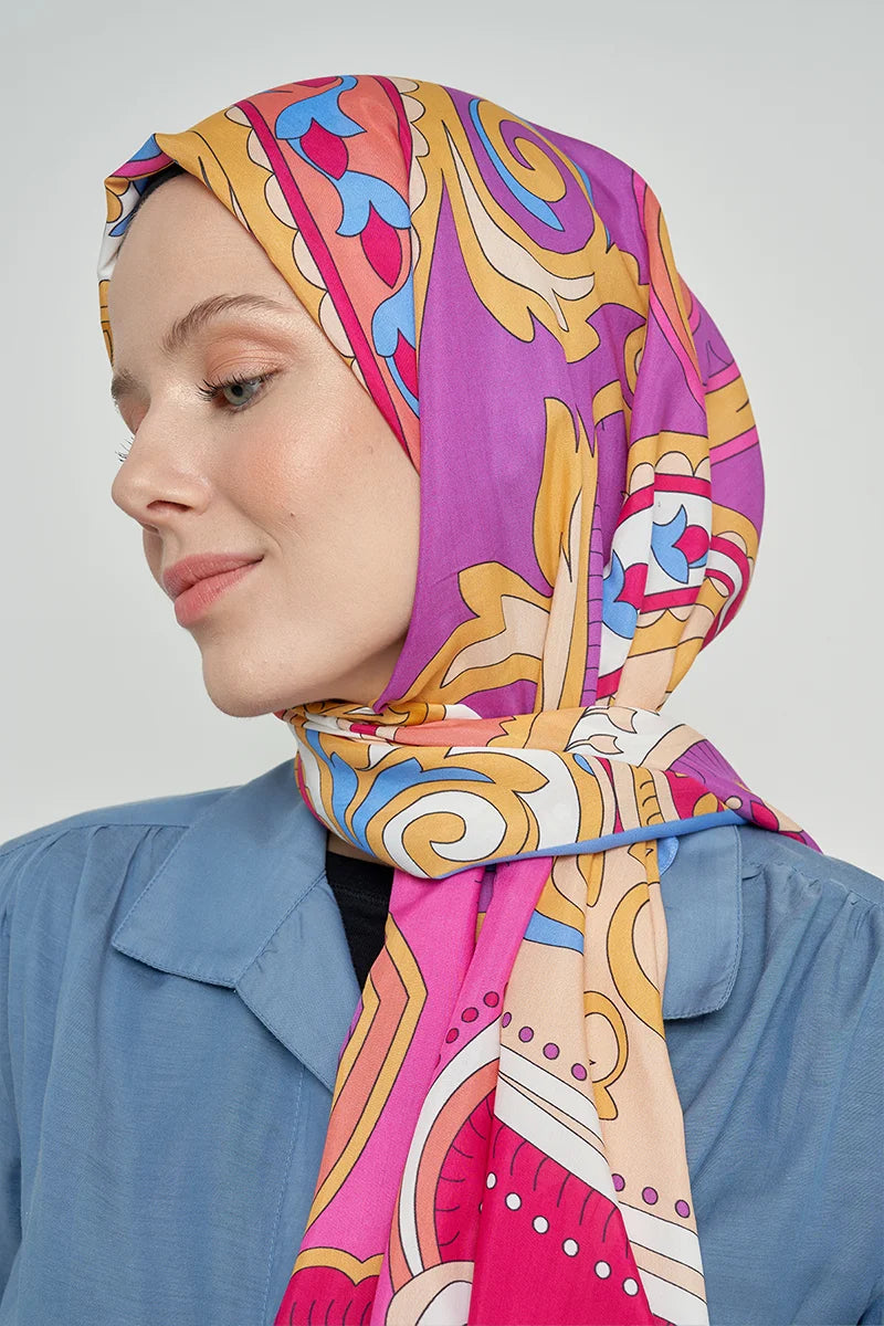 Paisley Collection Carnaval Shawl - Blue