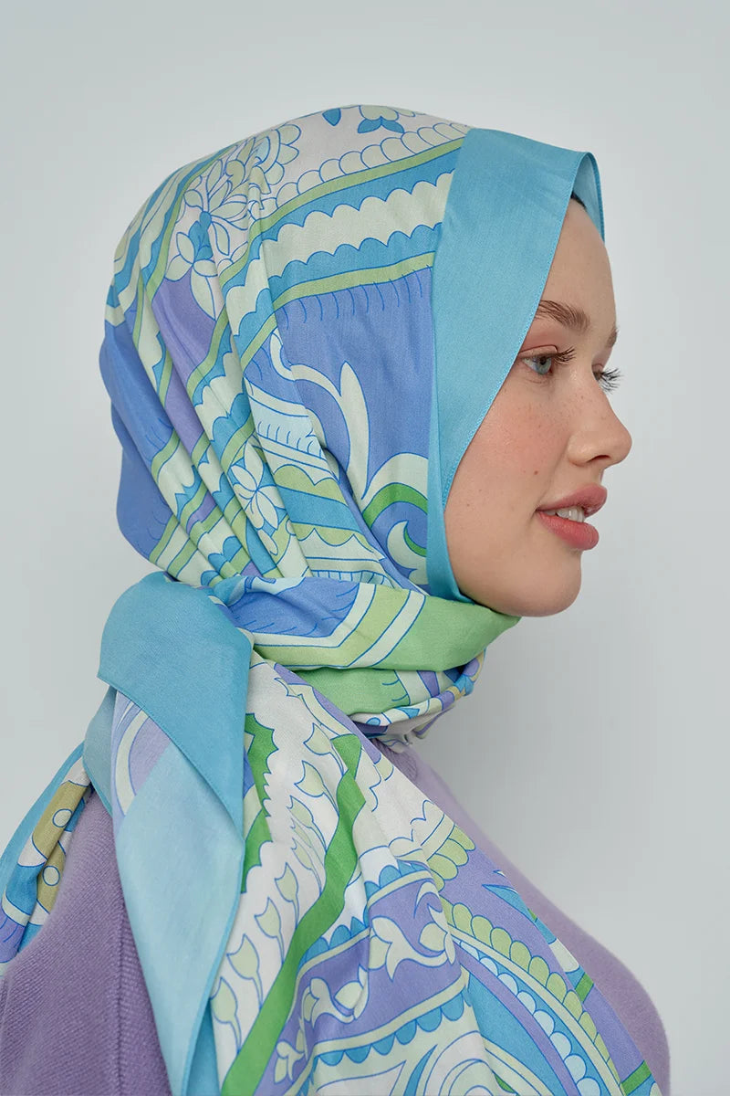 Paisley Collection Carnaval Shawl - Turquoise