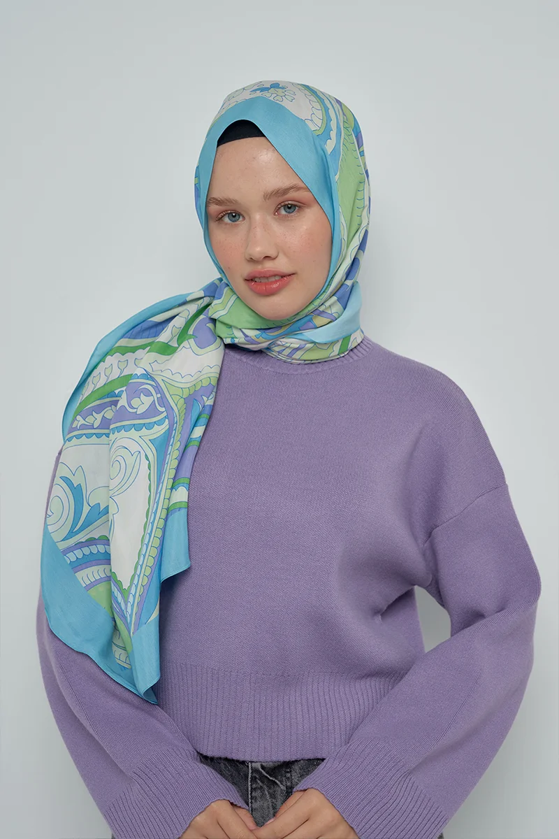 Paisley Collection Carnaval Shawl - Turquoise
