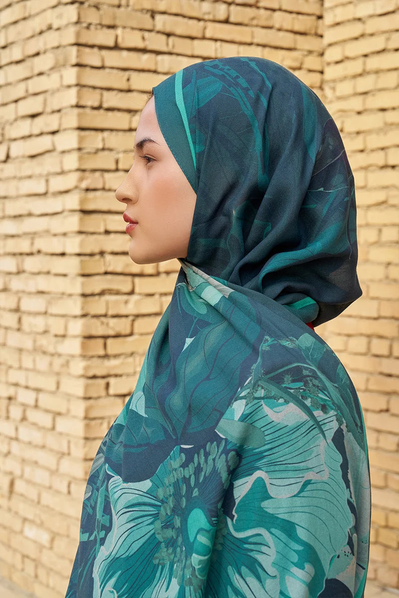 Reine Pamuk Modal Şal - Petrol