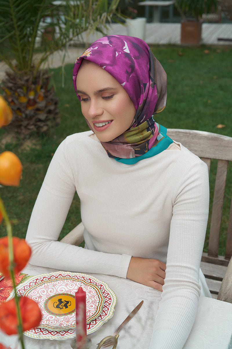 Rosa Modal Eşarp - Mavi