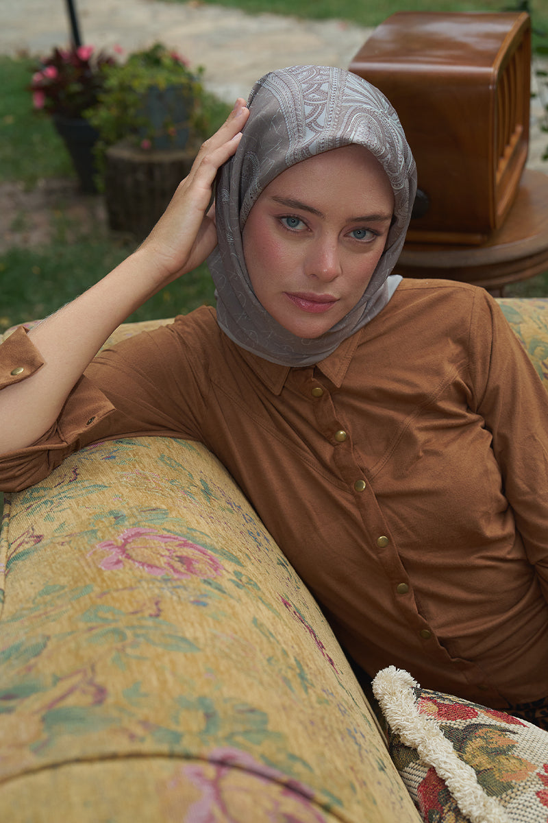 Seal Modal Eşarp - Vizon