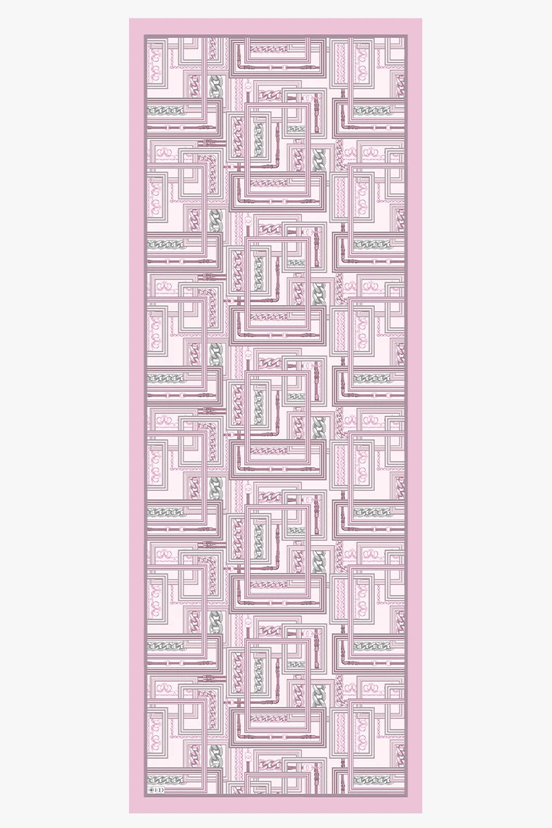 Sunrise Geometrik Desen Şal - Pembe