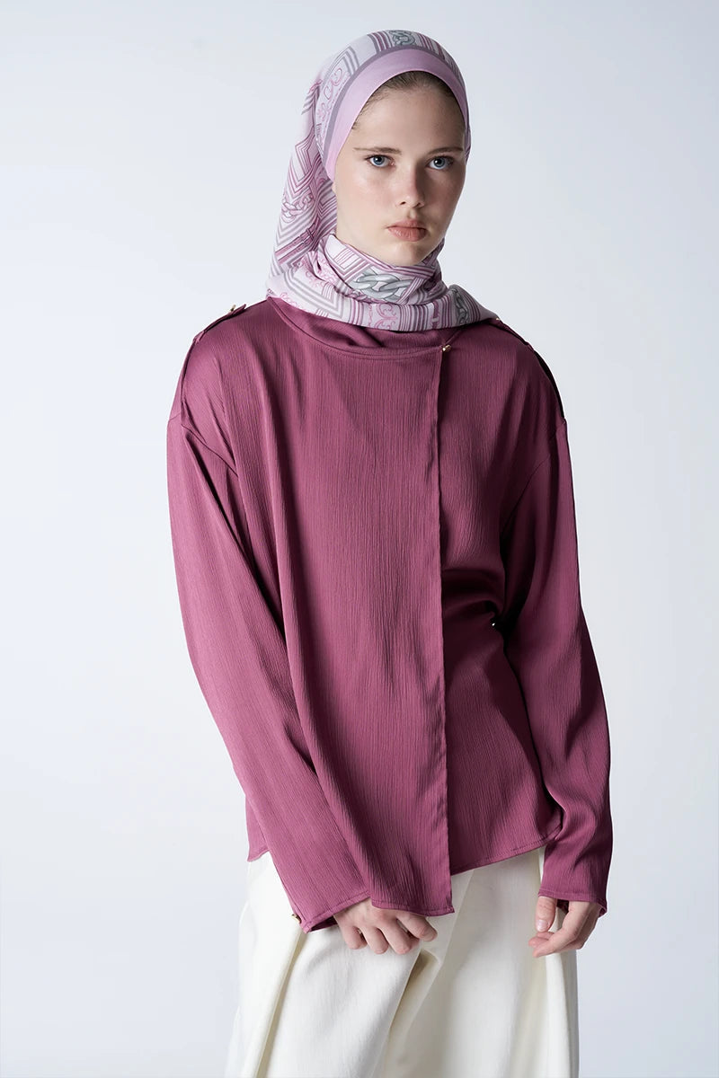 Sunrise Geometrik Desen Şal - Pembe