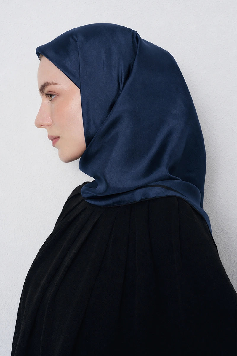 Twill İpek Eşarp - Lacivert