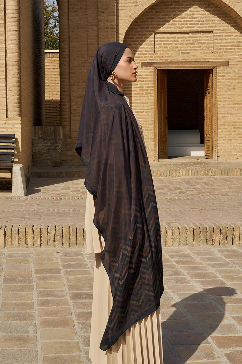 Velisse Floş Viskon Şal - Acı Kahve