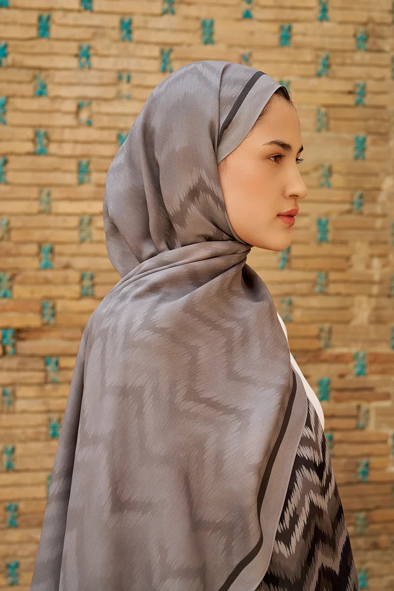 Velisse Floş Viskon Şal - Gri