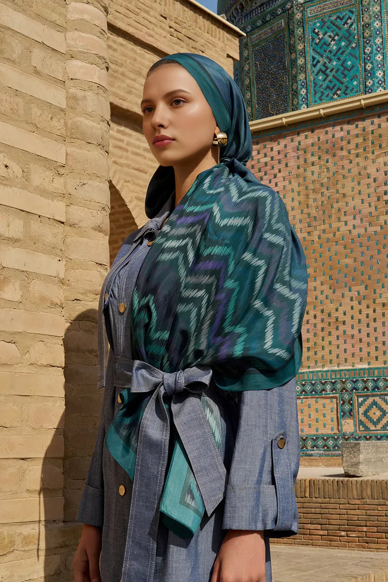 Velisse Floss Viscose Shawl - Petrol