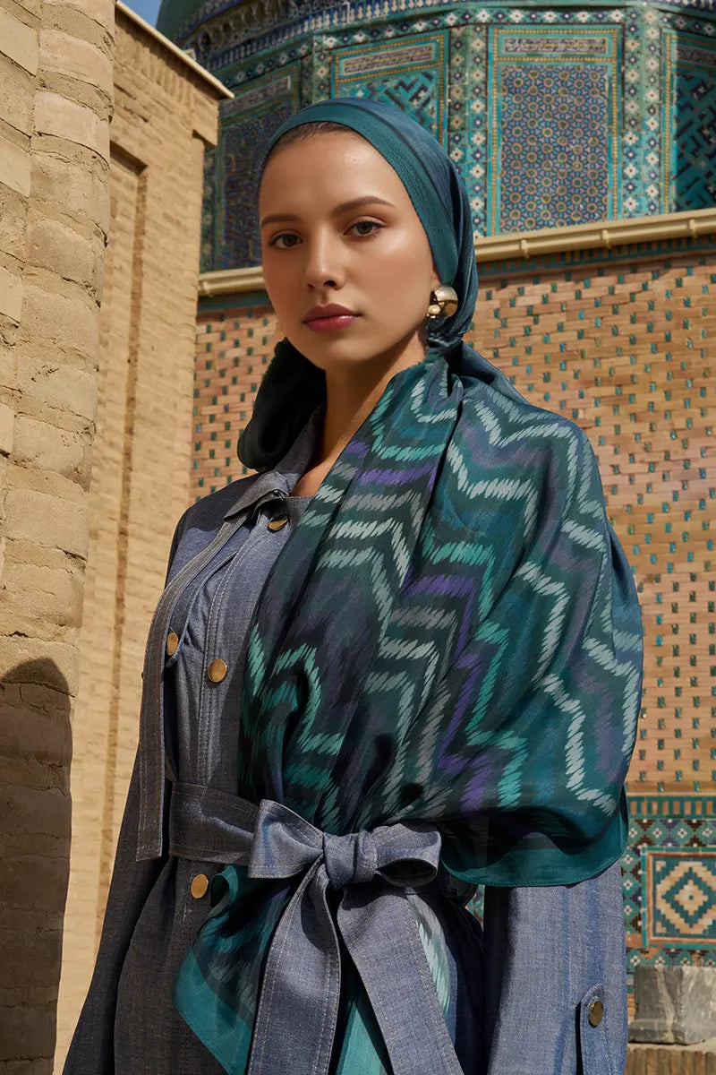 Velisse Floss Viscose Shawl - Petrol