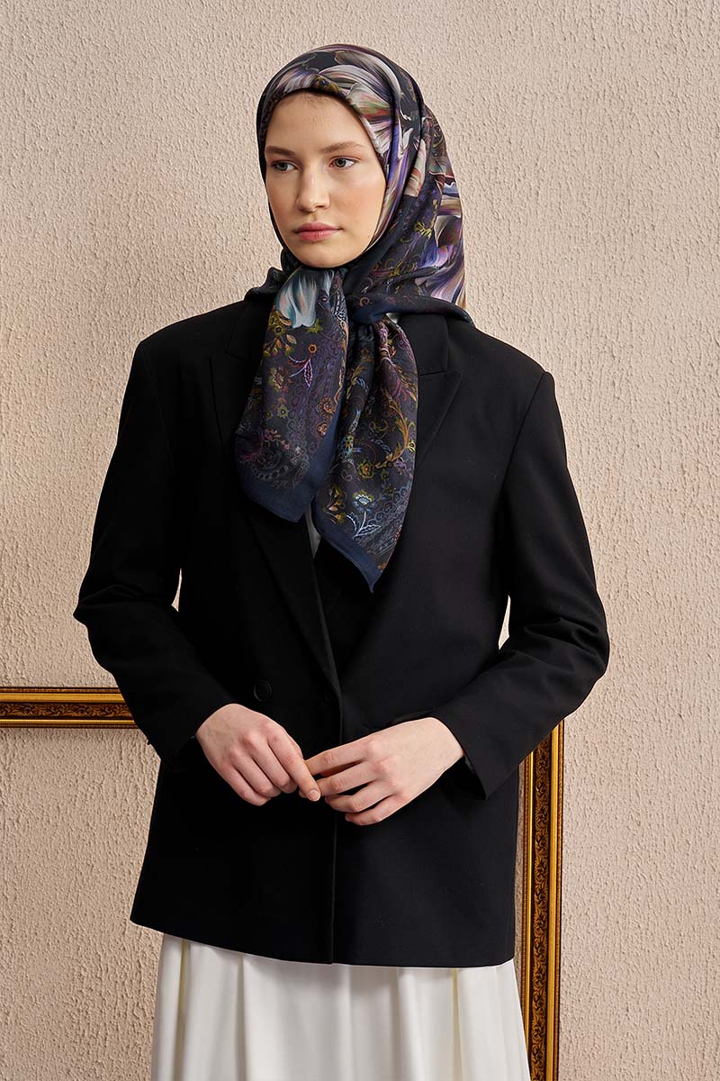 Vision Art Collection Velmora Scarf - Navy Blue