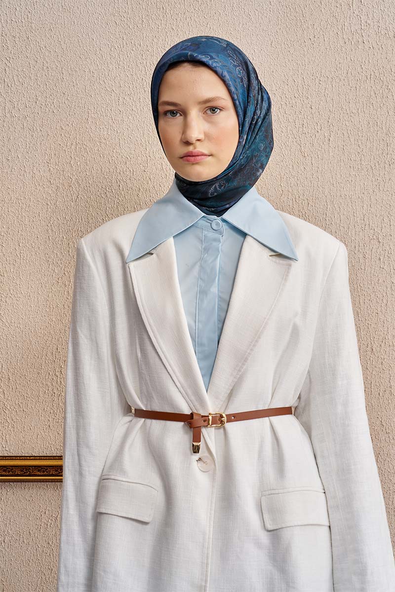 Vision Art Collection Verse Eşarp - Gece Mavisi