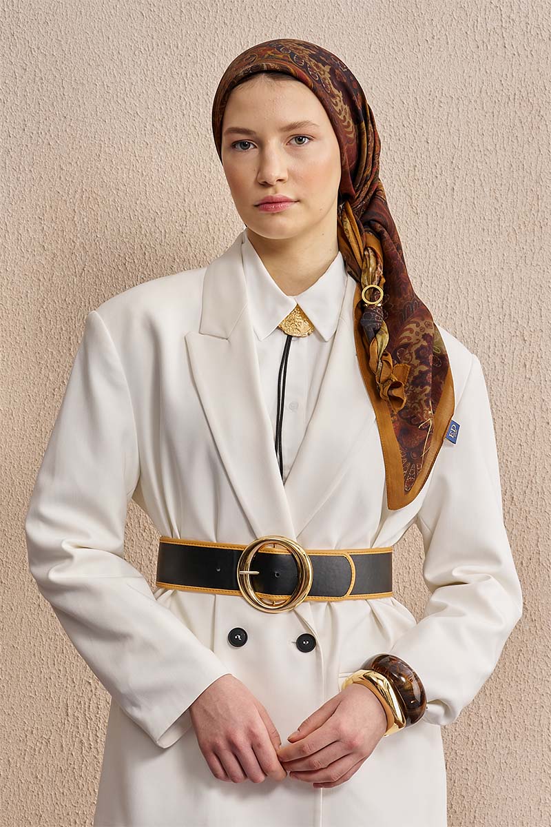 Vision Art Collection Verse Eşarp - Kahverengi