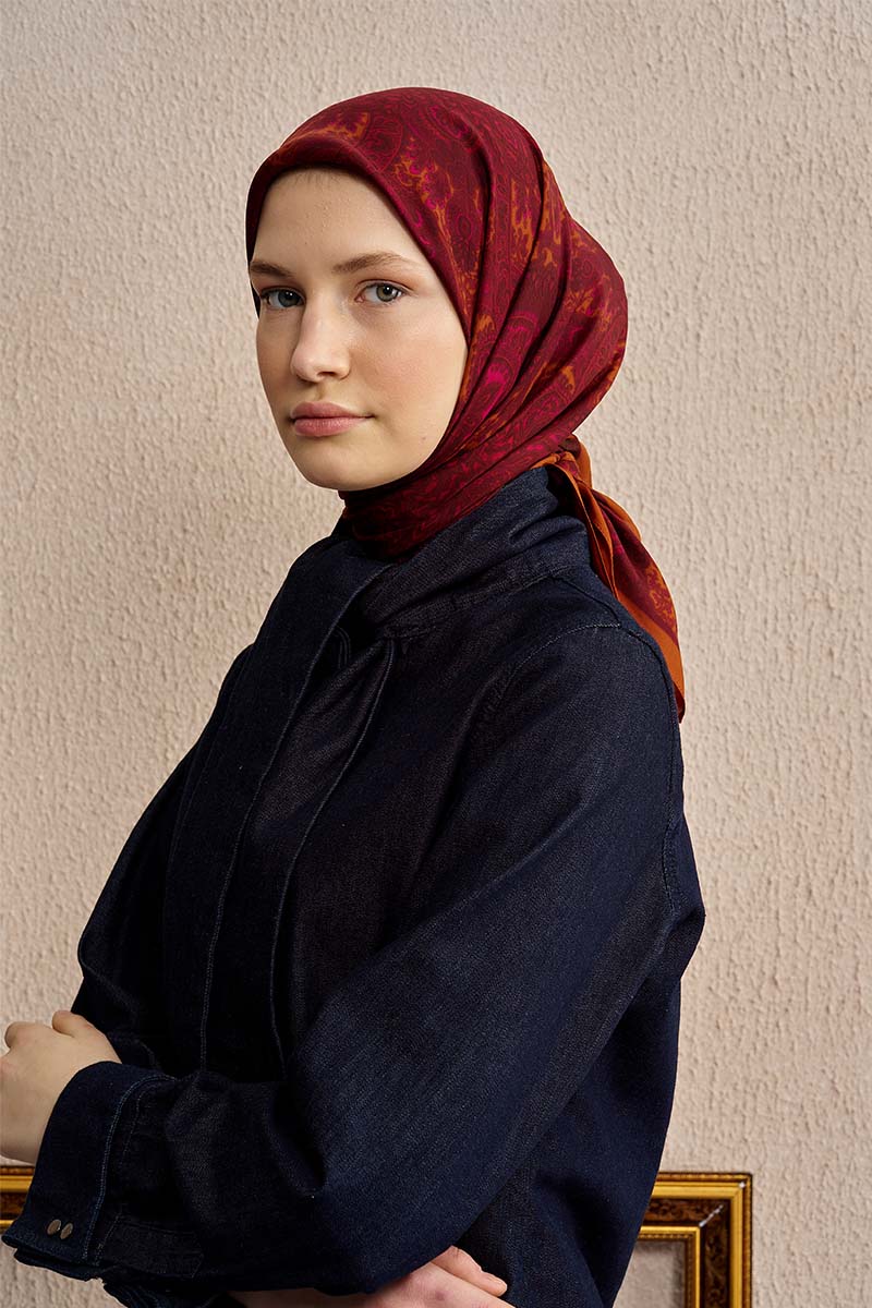 Vision Art Collection Vibrania Eşarp - Kiremit