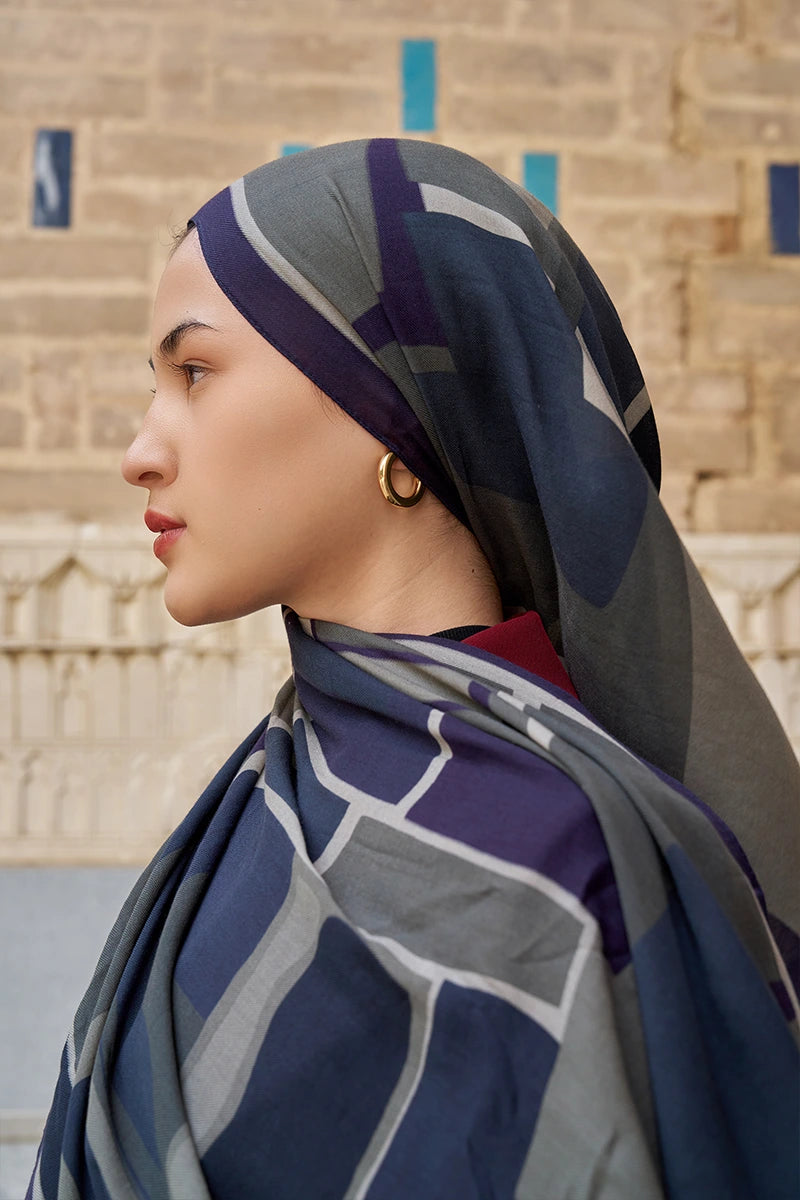 Wise Cotton Modal Shawl - Anthracite