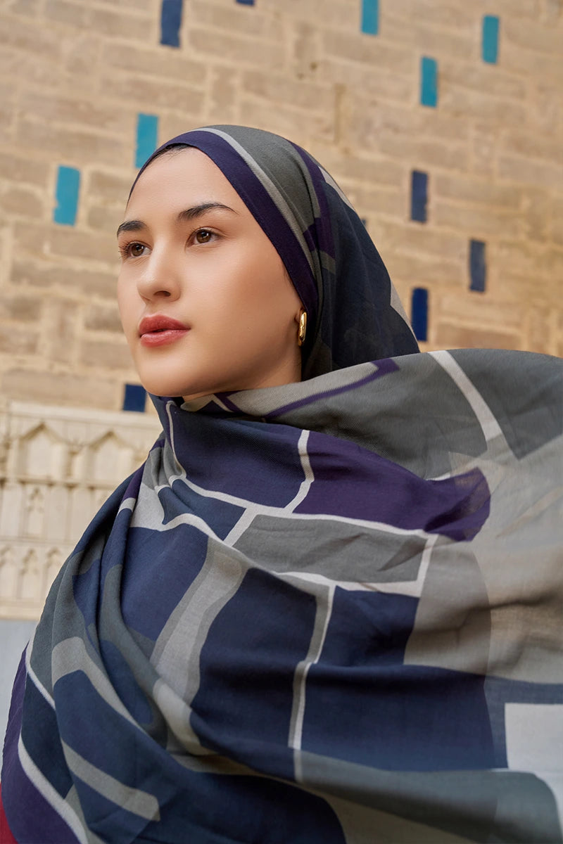 Wise Cotton Modal Shawl - Anthracite