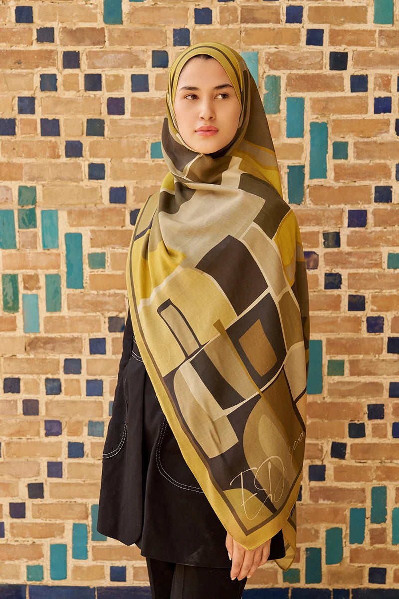 Wise Pamuk Modal Şal - Yağ Yeşili