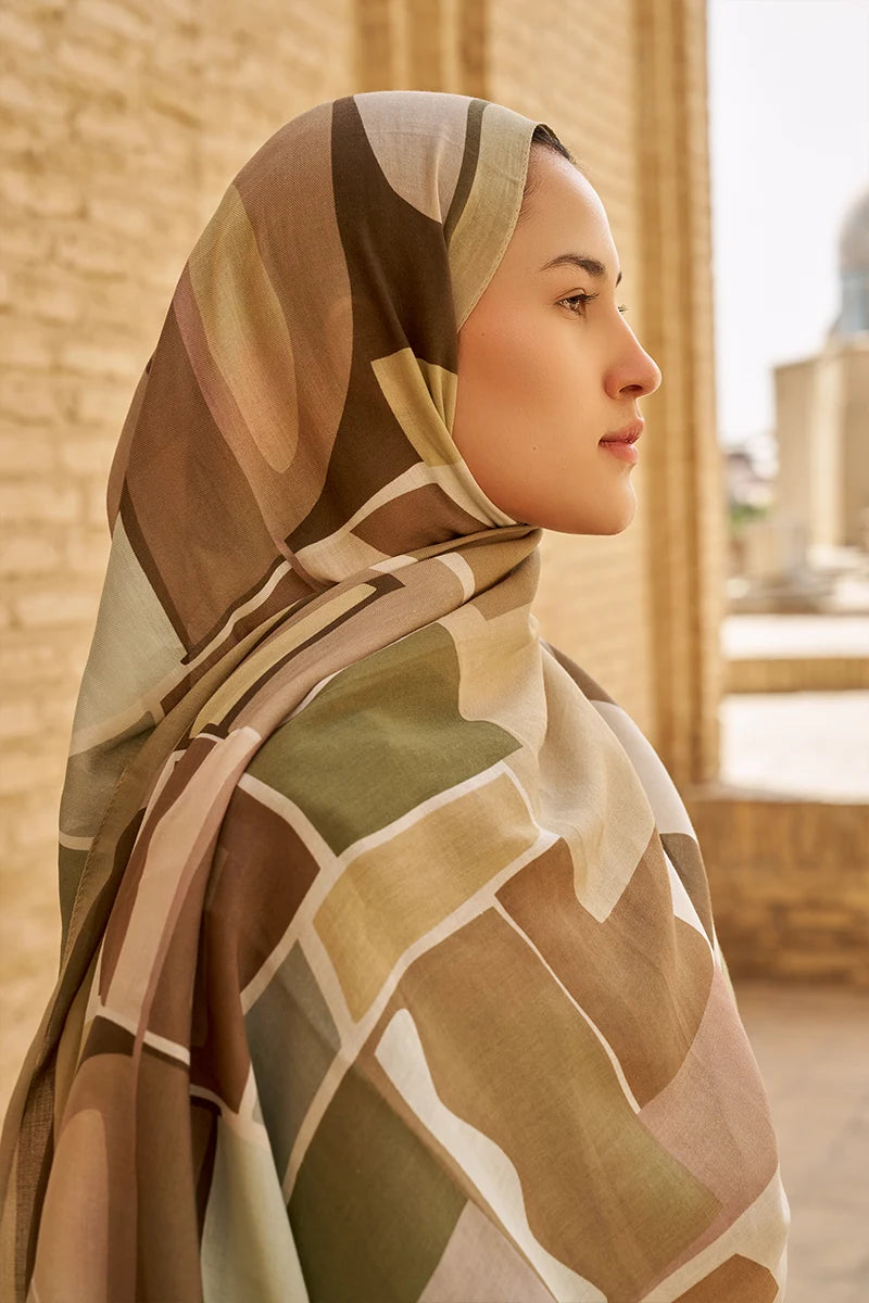 Wise Pamuk Modal Şal - Yeşil