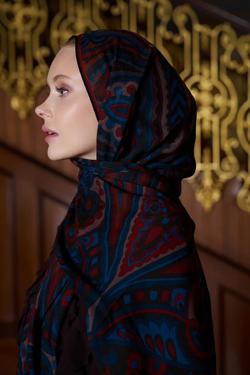 Yün İpek Vianne Şal - Acı Kahve