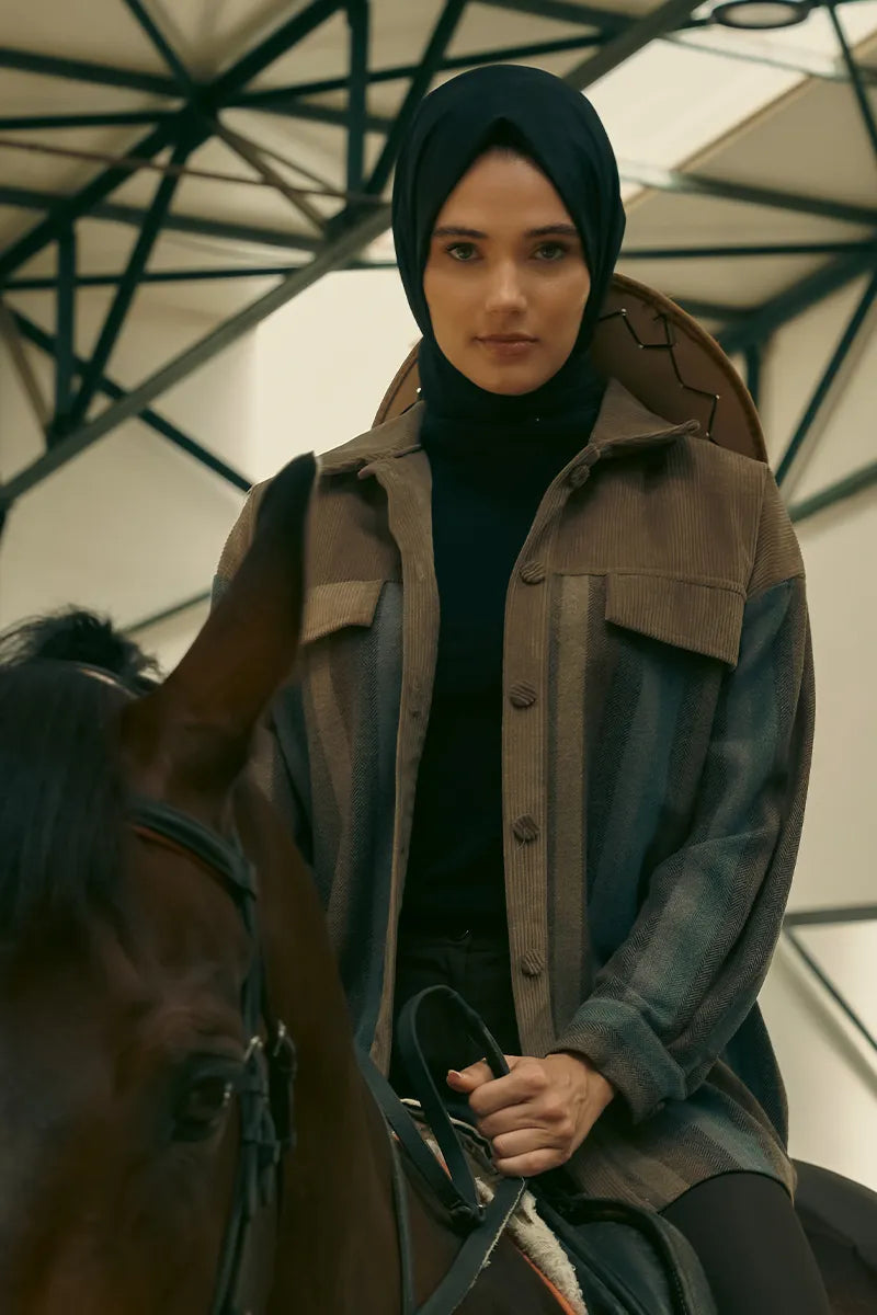 İpeksi Jakar Şal Zikzak Desen - Siyah