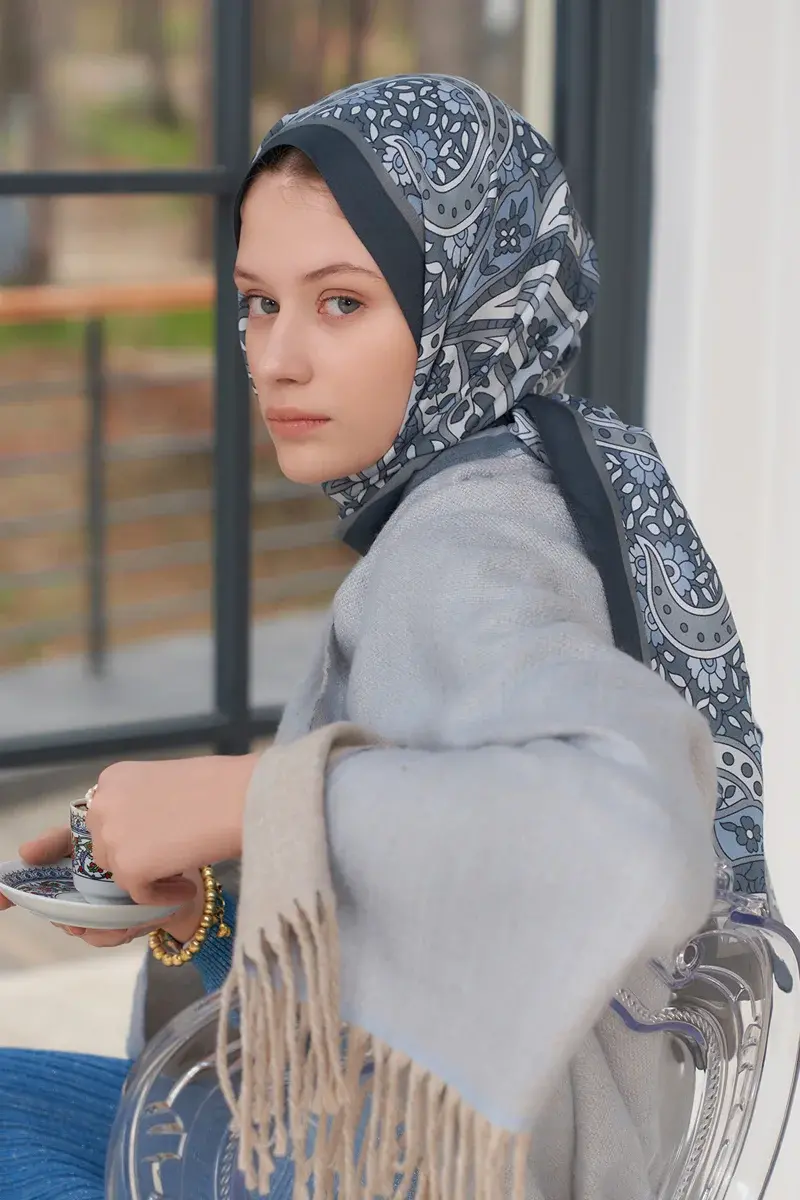 Heritage Mahza Şal - Gri - 1