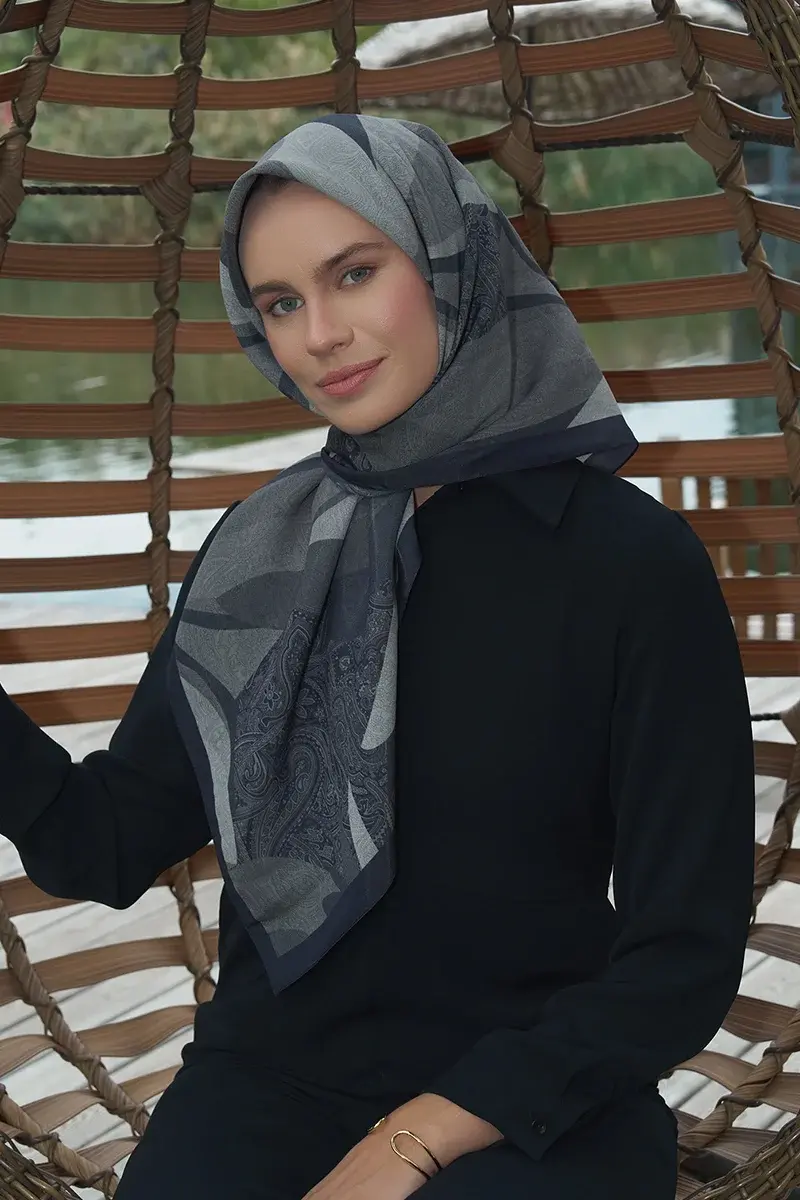 Lace Modal Eşarp - Siyah - 1